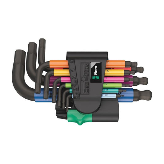 Wera 950/9 Hex-Plus Multicolour BlackLaser Ballend Metric L-key Set